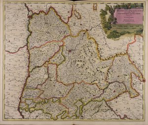 Delphinatus praefectura quae Gallis audit regering van Daufhiné bipartitus in superiorem et inferiorem door Gerard Valck