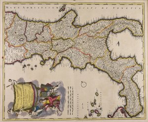 Italiae pars meridionalis quae nunc sceptri Hispanici regnum Neapolitanum in XII provincias divisum door Gerard Valck
