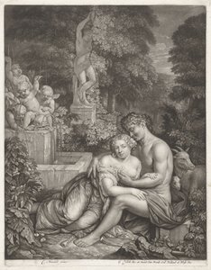 Vertumnus en Pomona door Gerard Valck