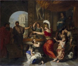 Achilles ontdekt tussen de dochters van Lycomedes