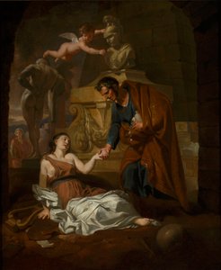 Gaius Maecenas (70 v.Chr. – 8 v.Chr.) ondersteunt de in verval geraakte schone kunsten door Gerard de Lairesse