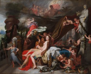 Hermes beveelt Calypso om Odysseus vrij te laten, ca. 1670