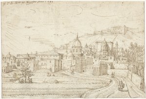 Gezicht op Napels en Vomero door Gerard ter Borch