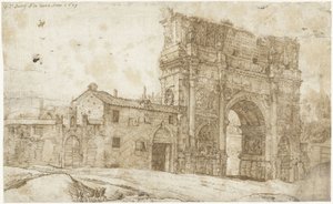 Noordzijde van de Boog van Constantijn, Rome