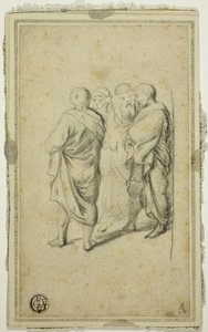 Groep van vier mannen in toga