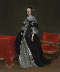 Portret van een Vrouw door Gerard ter Borch