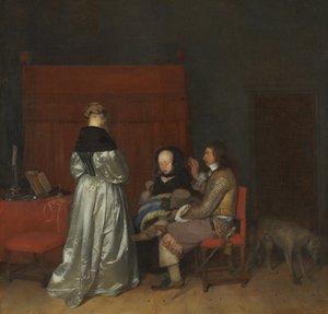 De Galante Conversatie, bekend als Vaderlijke Vermaning door Gerard ter Borch