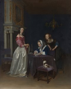 Nieuwsgierigheid, c.1660-62 door Gerard ter Borch