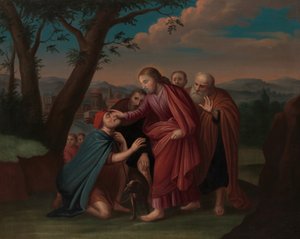 Christus geneest de blinde, ca. 1725-30