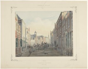 Studentensocieteit aan de Breedestraat in Leiden door Gerardus Johannes Bos