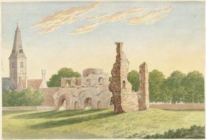 De ruïne van de Abdij van Rijnsburg