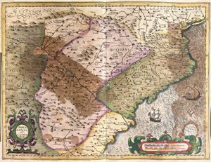 Aragon en Catalonië, Spanje (gravure) door Gerardus Mercator