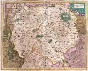 Beierse regio en de rivier de Donau, Duitsland (gravure)