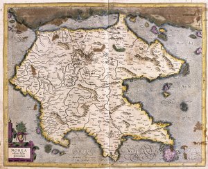 Griekenland en Peloponnesos (gravure)
