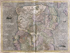 Ierland door Gerardus Mercator