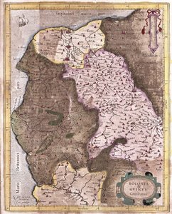 De kustlijn van Berck tot Gravelines, België (gravure) door Gerardus Mercator