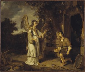 De Engel en Gideon door Gerbrand van den Eeckhout