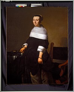 Portret van zijn vrouw door Gerbrandt van den Eeckhout