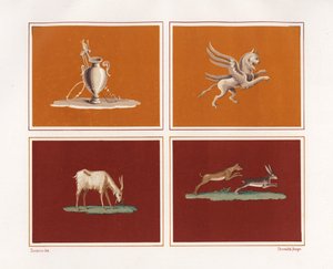 Decoratieve figuren uit het Huis van de Epigrammen, Regio V, Insula 1 door Geremia Discanno