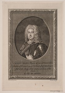 Deens: Christian Frederik graaf van Haxthausen door Gerhard Ludvig Lahde