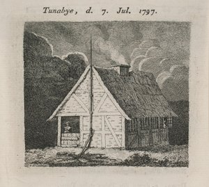 Huis met bliksemafleider door Gerhard Ludvig Lahde