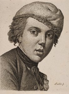 Jens Juel, naar Juels zelfportret uit 1767 door Gerhard Ludvig Lahde