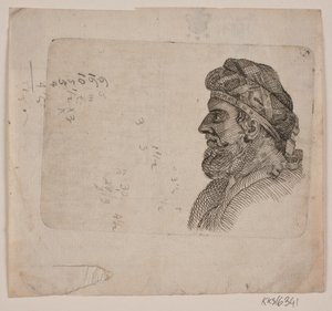 Studiehoofd van oude man in profiel