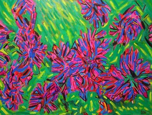 Abstracte denkbeeldige bloemen door Gerhardt Isringhaus