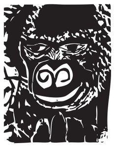 Peinzende Gorilla door Gerhardt Isringhaus