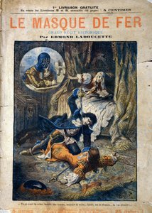 Le Masque de Fer, omslag van roman door Edmond Ladoucette, gepubliceerd in afleveringen aan het einde van de 19e eeuw