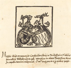 Boekplaat van Wilhelm von Zell door German 15th Century