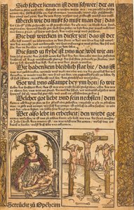 Pamflet met Twee Scènes uit het Leven van Christus en Groteske Grenzen door German 15th Century