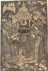 Christus en de Vrouw van Samaria door German 15th Century