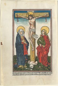 Christus aan het Kruis met de Maagd en Sint Johannes door German 15th Century