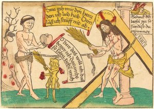 Jezus Trekt de Gelovigen naar het Hart door German 15th Century