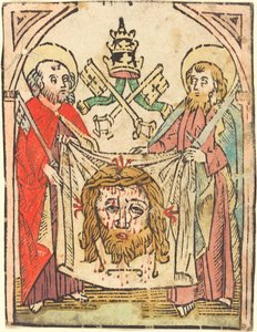 Sint Petrus en Paulus met de Sudarium door German 15th Century