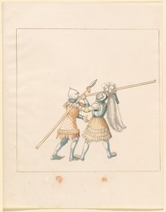 Freydal, Het Boek van Toernooien en Jousts van Keizer Maximiliaan I: Gevechten te Voet (Jousts)(Volume III): Plaat 150