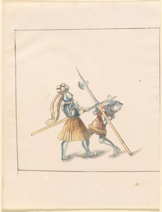 Freydal, Het Boek van Toernooien en Jousts van Keizer Maximiliaan I: Gevechten te Voet (Jousts)(Volume III): Plaat 142