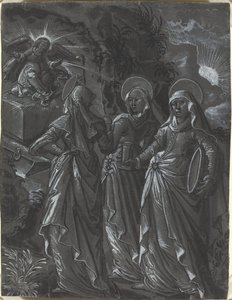 De drie vrouwen bij het graf door German 16th Century