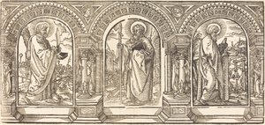 Christus en Zijn Discipelen I door German 16th Century after Martin Schongauer