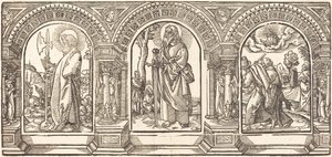 Christus en Zijn Discipelen V door German 16th Century after Martin Schongauer