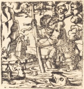 Sint Christoffel door German 16th or 19th Century