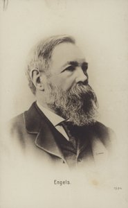 Friedrich Engels (1820-1895), Duits politiek theoreticus, sociaal wetenschapper en schrijver (z/w foto) door German Photographer