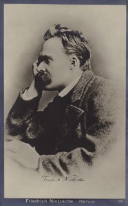 Friedrich Nietzche (1844-1900), Duits filosoof en schrijver (z/w foto) door German Photographer