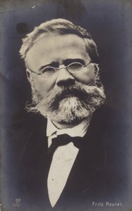 Fritz Reuter (1810-1874), German novelist (b/w photo) door German Photographer