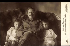 Kaiser Wilhelm II, twee oudste zonen, Liersch 3686 door German Photographer