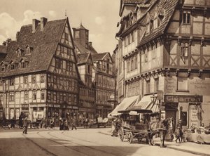 Marktstrasse, Hannover (zwart-wit foto)