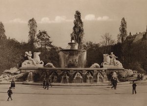 Munchen / München: Wittelsbacher Brunnen (z/w foto)