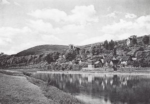 Neckarsteinach, Hessen, Duitsland (z/w foto) door German Photographer