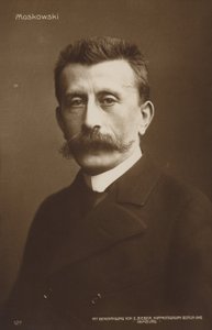 Portret van Moritz Moszkowski (z/w foto) door German Photographer